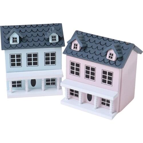 1pc 1:12 DIY Dollhouse Miniature Doll House Villa Kits Fantasy Town Assembly House Handcrafts