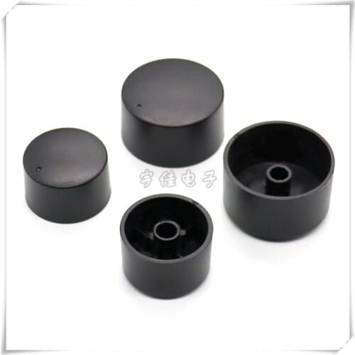10 Piece Black plastic flower shaft knob Potentiometer knob Encoding knob cap Volume knob