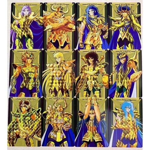 12pcs/set Saint Seiya Soul of Gold Toys Hobbies Hobby Collectibles Game Collection Anime Cards