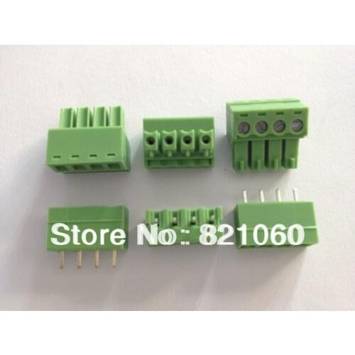 2EDG-3.81-4P + 2EDGV-3.81-4P 2EDG 2EDGV 4Pin Straight Pin Plug-in Screw Terminal Block ROHS PCB Splice (10pcs/lot)