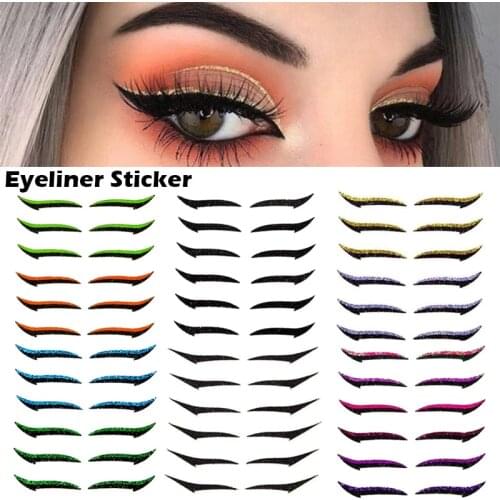 6 Pairs/set Reusable Eyeliner Sticker Cat Eyes Double Eyelid Line Patch Waterproof Self Adhesive Eyeliner Tools Makeup Stickers
