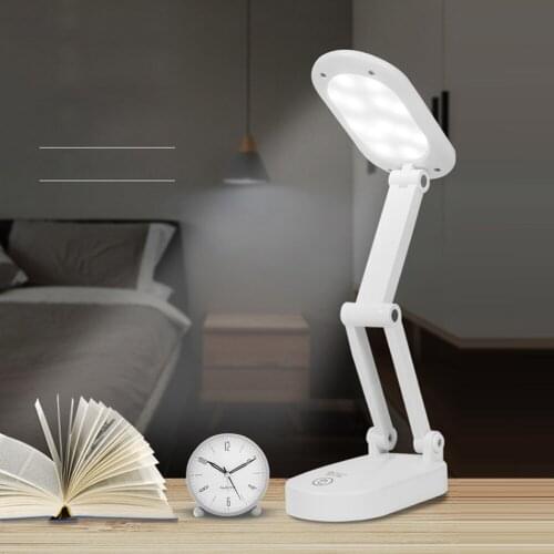 Rechargeable Foldable LED Study Lamp 5v USB Desk Lamp Table Stand With USB Touch Dimming Night Reading Lamp Lampe De Bureau