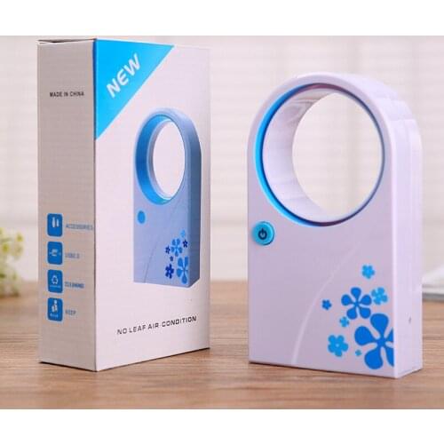 Mini silent student/officehousehold desktop fan Mini electric USB powered small fan Portable leafless fan USB/battery dual use