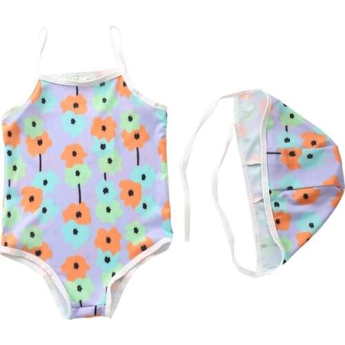 Childrens Swimsuit Girls Siamese Floral Korean Southeast Asian Childrens Baby Swimwear Girls Baby Beach Swimwear XYY-83