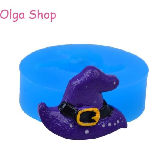 JYL295 28.2mm Halloween Witch Hat Flexible Silicone Mold - Cake Decorating, Fondant Craft, DIY Handmade, Cookie Biscuit, Resin