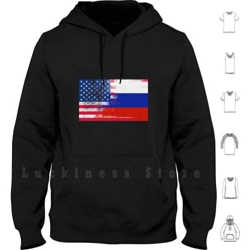 Russian American Half Russia Half America Flag hoodies Half Russia Half America Half Russia Half