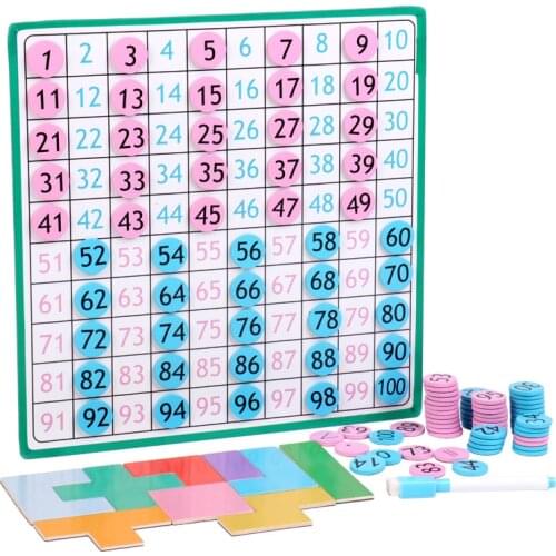 1-100 Number Board Games Montessori Toys Kids Magnetic Count Drawing Educational Toys For Children Magnets Learning Math Toys