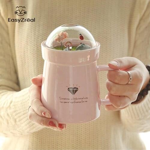 Ceramic Creative Mug Cartoon Animal Micro Landscape Caneca MilkCoffee Tea 400mlHigh-capacity Office Cups Beauty Gifts