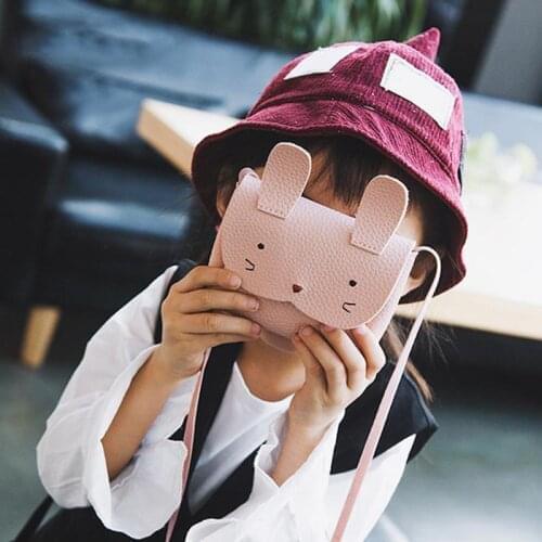 2021 Lovely Cute Girls Pu Coin Purse Bag Wallet Kids Rabbit One Shoulder Bag Small Coin Purse Change Wallet Kid Bag New Hot Sale