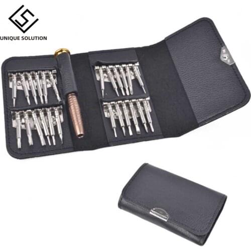 Leather Case 25 In 1 Torx Screwdriver Set Mobile Phone Repair Tool Kit Multitool Hand Tools For Iphone Watch Tablet PC 2019 New