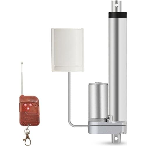 DC 12V/24V Linear Actuator + RF Remote Control Metal Gear Linear Motor 50mm 100mm 150mm 200mm 250mm Stroke Moving Distance 150kg