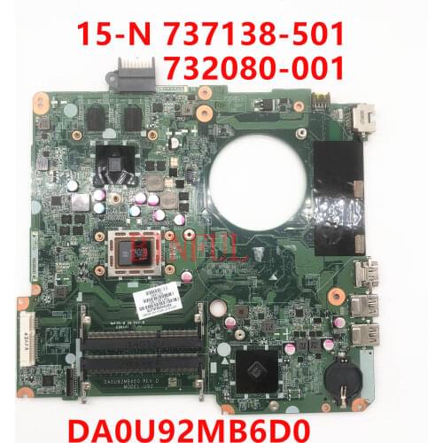 High quality For 15 15-N 15Z-N100 737138-501 737138-001 732080-001 A10-4655M CPU Laptop Motherboard DA0U92MB6D0 100% Full tested