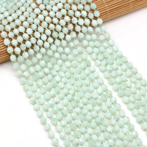 Beaded Natural Stone Faceted Beaded Fashion Irregular Round Green Angel Beads for Jewelry Making DIY Bracelets Accessories 6mm