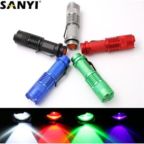 Powerful LED Flashlight Handy Torch Mini Tactical Flashlights Lanterna Zoomable Focus Waterproof Bicycle Fishing Light 1/3 Modes