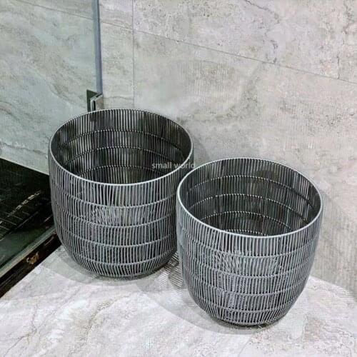 Nordic Laundry Basket Bathroom Laundry Basket Hotel Iron Laundry Organizer Baskets for Organizing Storage Box Organizer