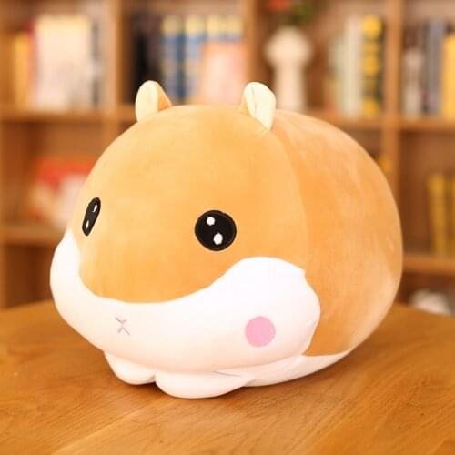 New Huggable Cute Hamster Mouse Plush Pillow Stuffed Soft Animal Hamtaro Toy Dolls Kawaii Christmas Gift for Girls Kids Children