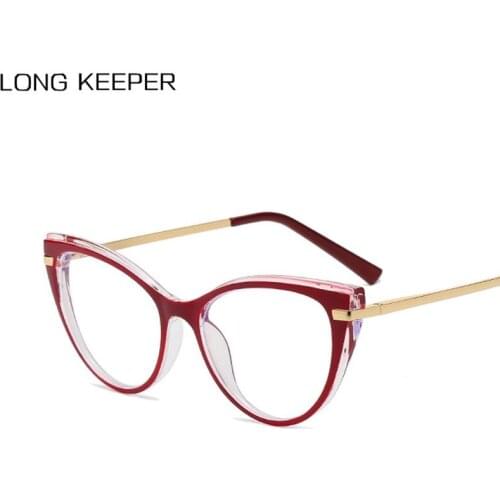 Cat Eye Anti Blue Light Glasses Frame Women TR90 Computer Eywear Female Clear Lens Optical Spectacle Eyeglass UV400 Oculos