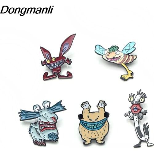P3015 Dongmanli Monsters Metal Enamel Pins and Brooches for Women Men Lapel Pin backpack bags badge Gifts