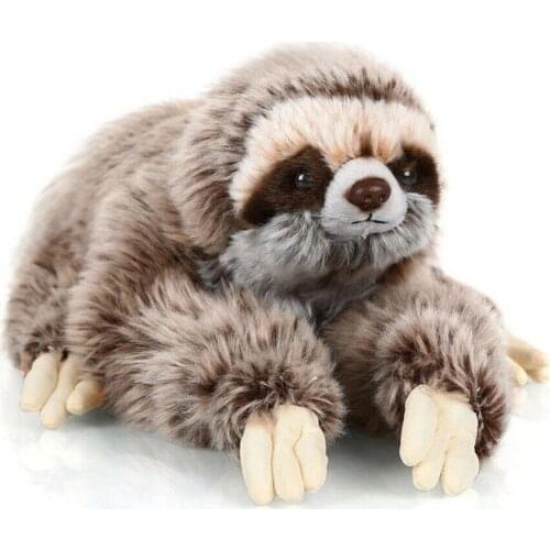 35 CM Premium Three Toed Sloth Real Life Plush Toy Stuffed Animals Soft Plush Sloth Critters Children Gifts Doll Birthday