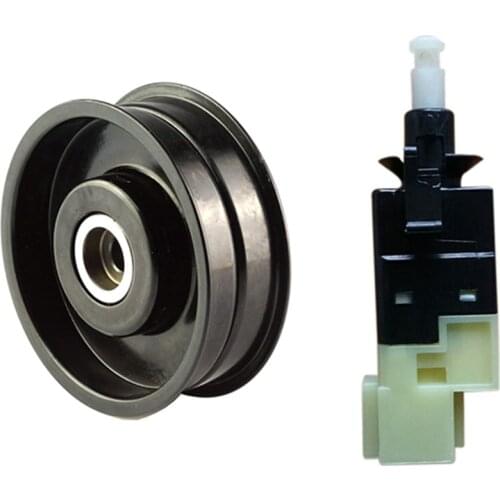Belt Tensioner Idler Pulley 2722021419 for Mercedes W203 W204 C209 W211 C219 W164 R171 & Brake Stop Light Switch 4 Pin