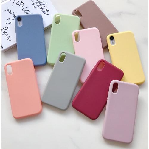Soft Candy Silicon Phone Cases for iPhone 7 8 Plus Se 2020 Anti Knock Back Phone Cover for iPhone X XR XS Max 6 6s Plus
