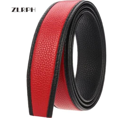 ZLRPH mens automatic buckle belts No Buckle Belt Brand Belt Men High Quality Male Genuine Strap Jeans Belt free shipping 3.5cm
