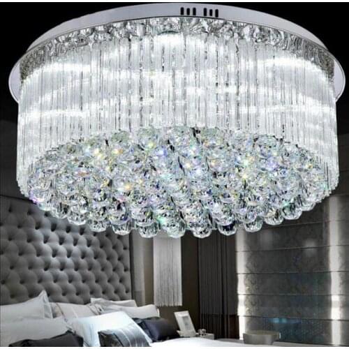LED ceiling lamp atmosphere round crystal lamps luxury living room bedroom study room lamps lighting fixture led home fixture