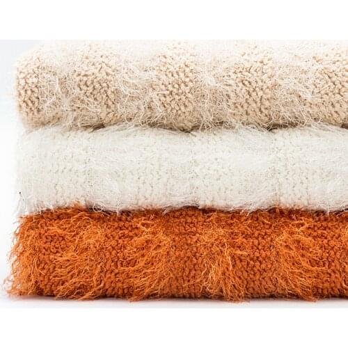 Heavy Weight Sewing Material 250gsm Polyester Sweater Coat Fabric For Cardigan 50*160cm/Piece T00818