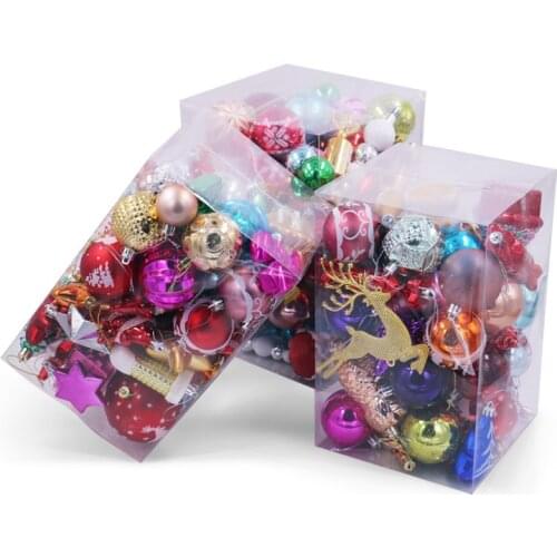 Christmas Decorations 55PCS Christmas Ball Garland Mall Decoration Pendants Ball Ring Ornaments Balls Wreath Adornment New Creat