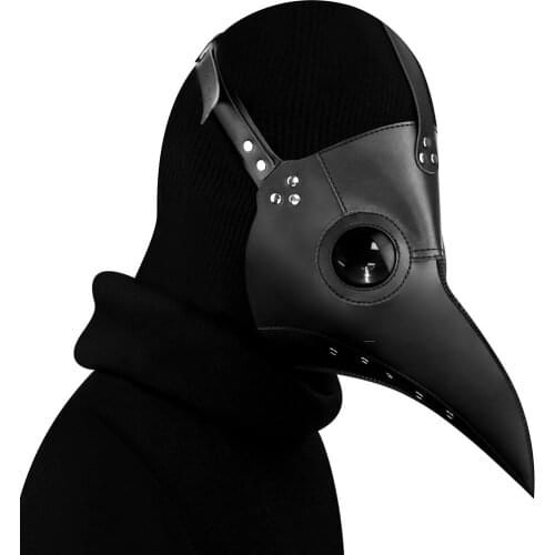 Funny Steampunk Plague Doctor Bird Mask PU Leather Cosplay Masks Halloween Carnival Props Adult
