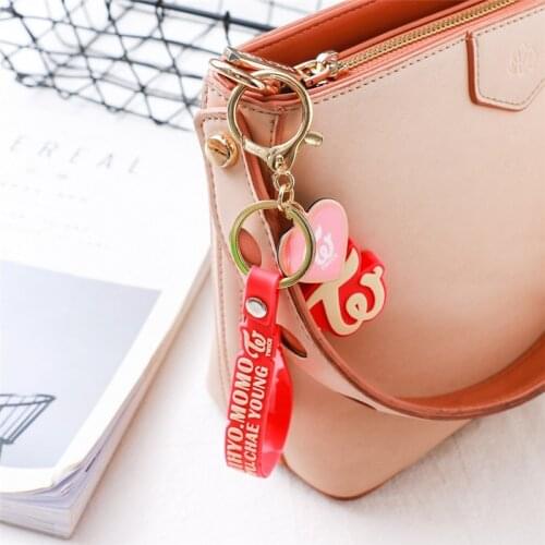Kpop 1pcs Rubber Key Chain Got7 Seventeen Twice Keyring Bag Decoration