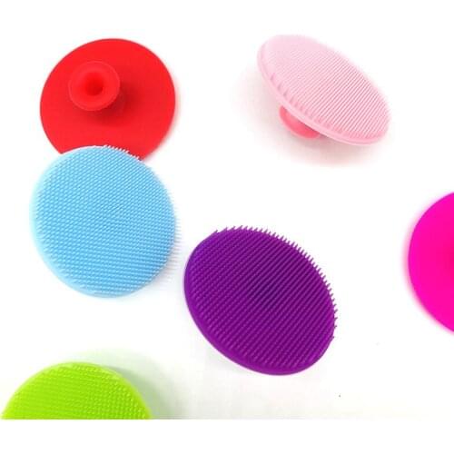 2pcs/set Soft Silicone Face Brush Baby Shampoo Brush Massage Bath Brush Exfoliating Cleansing Skin Exfoliating Beauty Brush