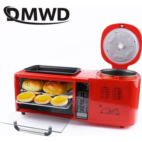 Multifunction Electric Breakfast Machine Sandwich Maker Pizza Oven Egg Omelette Frying Pan Bread Toaster Food Steamer Cooker Pot