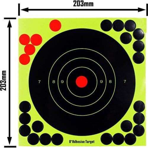 5/10 Pcs 8-inch Splatter Target Stickers Adhesive Shooting Target Stickers Reactive Shooting Paper