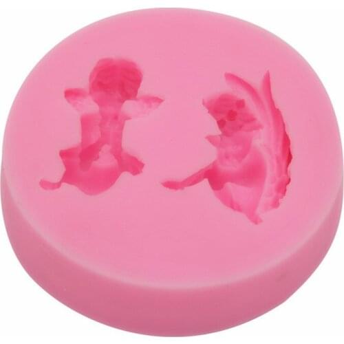 8*2CM DIY Sugar Craft Cake Vintage Petal Angel baby Cake Silicone Mold Fondant Mold Cake Decorating Tools Gum Paste Mold