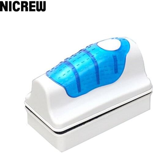 Nicrew Aquarium Magnetic Brush Fish Tank Brush Clean Glass Window Algae Scraper Cleaner Brush Plastic Sponge Accessories Tools