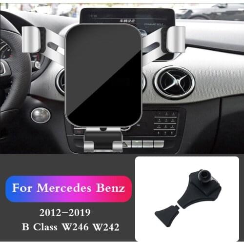 Car Mobile Phone Holder Mounts Stand GPS Gravity Navigation Bracket For Mercedes Benz W246 W242 B Class 2012-2019 Accessories