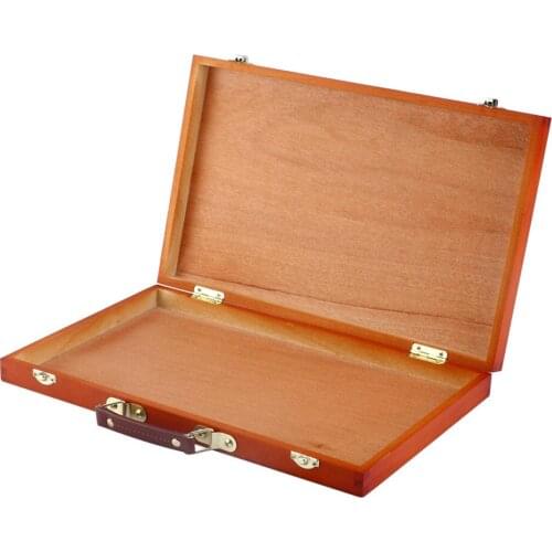 Watercolor Oil Pen Case Pigment Box Multi-functional Storage Case Wooden Paint Box