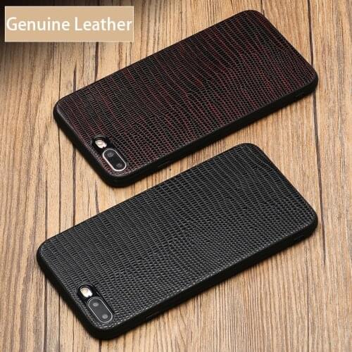 Genuine leather Phone case For iPhone 7P Lizard skin texture Soft shell For 12Mini 12Pro 6 6S 7 8 Plus X 5 5S SE 2020 back cover
