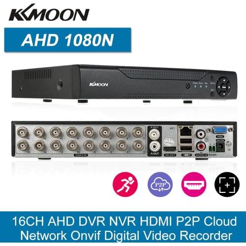 KKmoon 16CH 1080P Hybrid NVR AHD TVI CVI DVR Digital Video Recorder support Plug and Play CMS Browser View Motion Detection PTZ