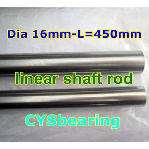 D16mm linear motion shaft harden chrome plated Dia 16mm * 450mm length hardened round rod for CNC X Y Z axis slide built DIY