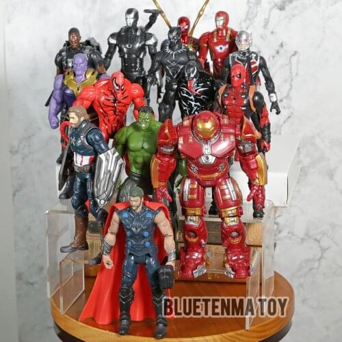 Marvel Avengers Venom Carnage Spiderman Thanos Deadpool Hulkbuster Iron Man Black Panther Action Figures For Children Toys Gifts