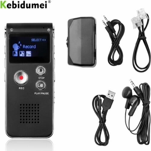 Kebidumei 8GB Digital Voice Recorder Rechargeable Dictaphone Telephone Audio Player Audio Recorder MP3 Player with MIC