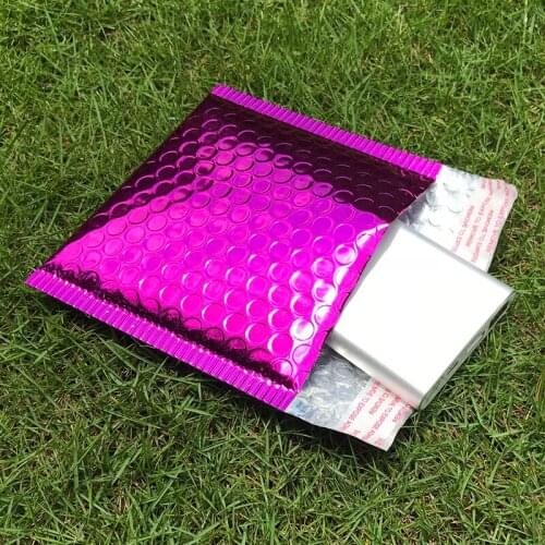 5 Sizes Rose Red Bubble Envelope Self Seal Adhesive Poly Mailer Shockproof Shipping Mailing Bags Padded Envelopes 10Pcs