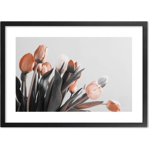 Red Tulip Plants Photography Art Nordic Posters And Prints Wall Art Paper Painting Wall Pictures For Living Room Home Decor