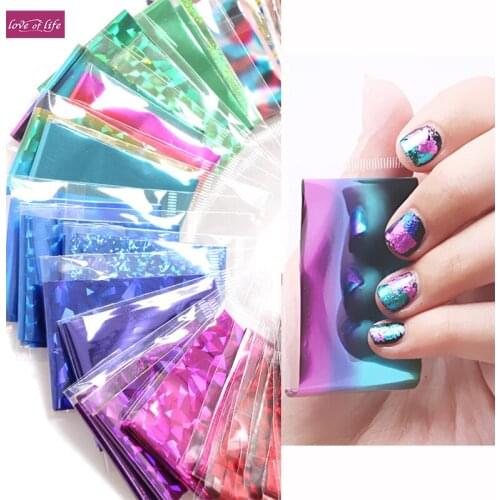 Mix 10pcs Symphony Nail Foil Sticker Star Style Art Polish Transfer Decal DIY Beauty Craft Nail Decorations Supplies