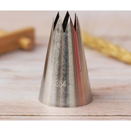 #354 Open Star Nozzle Cake Decorating Tools Stainless Steel Icing Piping Cream Nozzles Bakeware Pastry Tips Large Size