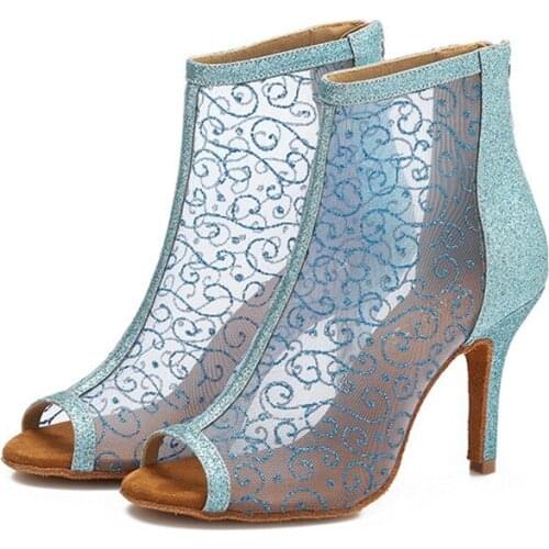 Customizable Salsa Jazz Ballroom Latin Dance Shoes for Dancing Women Modern Dance Boot 2020 Summer Latin Party Dance Shoes Women