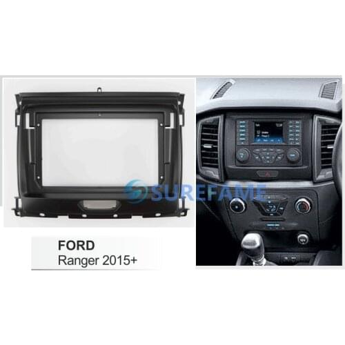 9 inch Car Fascia Radio Panel for Ford Ranger 2015+ Dash Kit Install Facia Console Bezel Adapter 9inch Trim Plate Stereo Cover