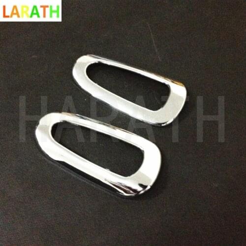 Fit For Peugeot 301 2014 ABS Chrome Rear Inner Door Armrest Handle Light Sticker Cover Case Stickers 2PCS